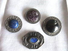 Ruskin Brooches - Four Arts & Crafts Ruskin type  brooches