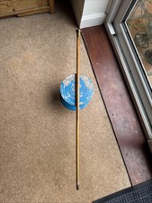 Edwardian Horn Handle Walking Stick/Cane Colar marked Y&S 18GP Gold Plated?