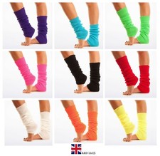 LEG WARMERS Girls Ladies Dance Party Fancy Dress 80s Rave Clubbing Ballet NEW UK