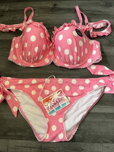 Ladies pink white spotty - ladies,