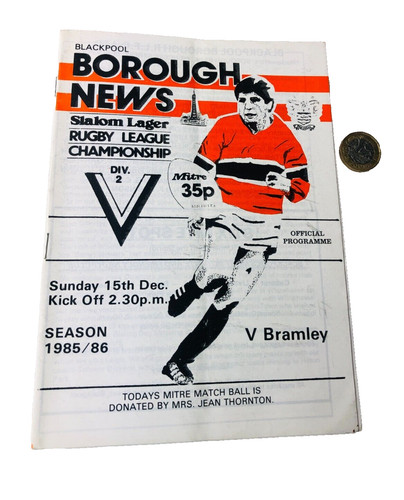 Rugby programme blackpool - programme,