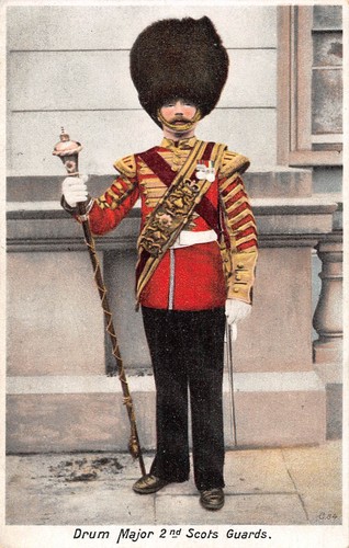 Postcard military drum - ,