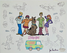 Mystery Gang Model Sheet Hanna Barbera Signed Scooby Doo Cel Limited Edition Art