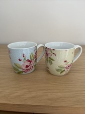 2 Next Floral Mugs, Roses, 8.5