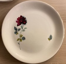 3 Alfred Meakin Plates Realm Rose Red Rose Pattern England Vintage