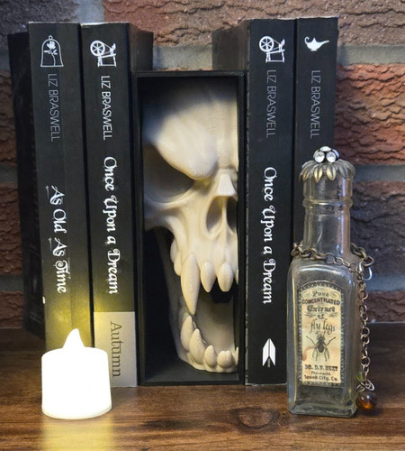 Fanged skull book - nook, unique