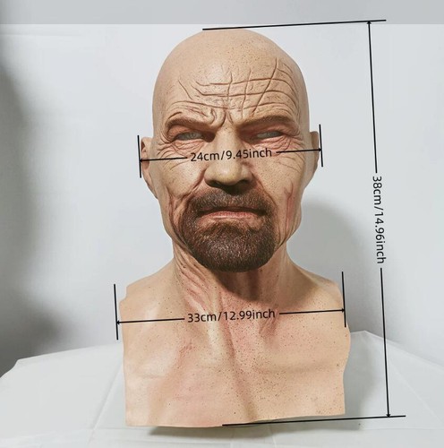 Realistic bald old man - man, mask