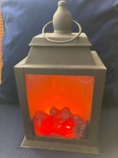 LED Fireplace Lantern Log Fire Effect Lamp Christmas (b)