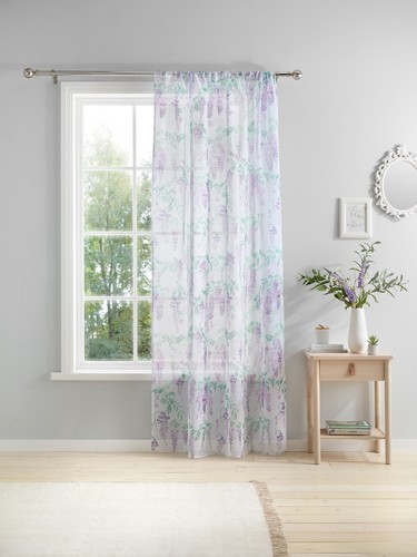 Voile curtain panel wisteria - voile,