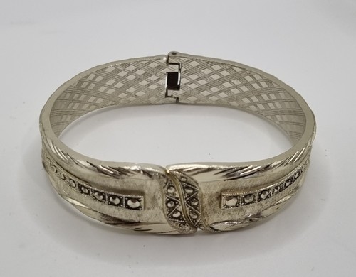Vintage silver tone marcasite - silver,