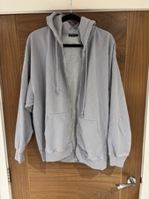 Brandy Melville Light Blue Oversized Zip Up Hoodie Sweatshirt