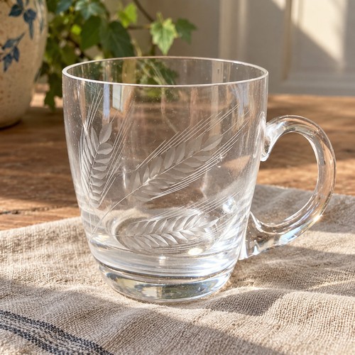 Vintage glass beer tankard mug - vintage,