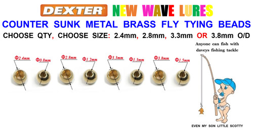 Dexter countersunk brass beads - countersunk,