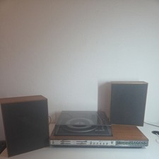 Vintage Bush Scene One  Radiogram Record Player With Original Speakers