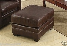 Brown Leather 3 Seater / 2