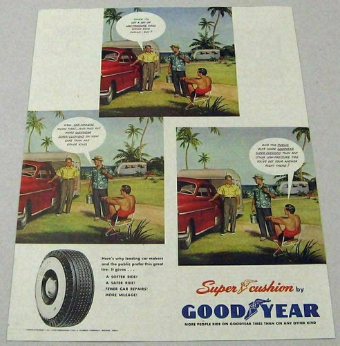 1950 print goodyear tires - 1950,
