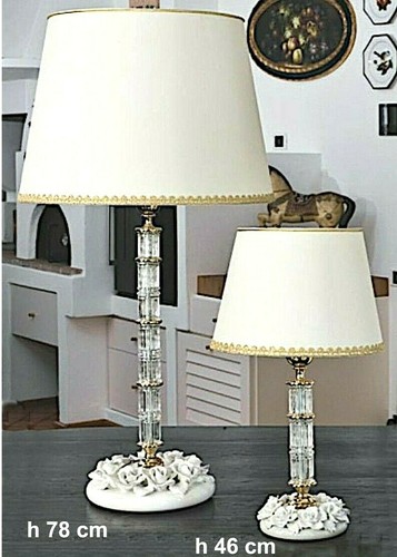 Italian majolica table - table, lamp