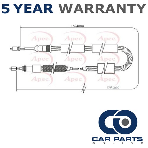 Hand brake cable rear left - rear, cpo