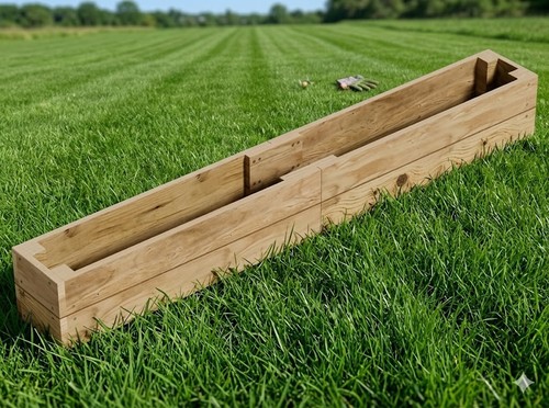 Rustic wooden raised - wooden, garden