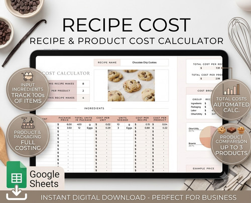 Recipe cost calculator - recipe,
