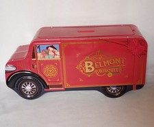 Christmas Belmont Empty Money Box Biscuit Tin - Large Van - Santa & Presents