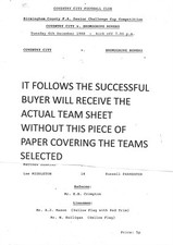 COVENTRY CITY V BROMSGROVE