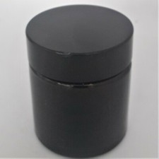 Round Jars Glass Amber