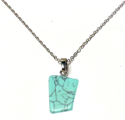 Cuboid gemstone pendant - 1x,