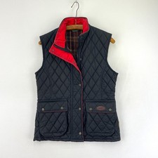 Welligogs Quilted Wax Gilet Womens 12 Navy Blue Waxed Waistcoat Country Vest