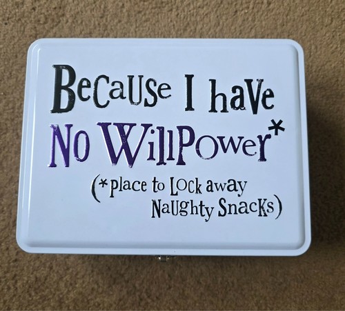 Lockable storage tin because - lockable,
