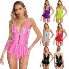 UK Women's Sexy PVC Leather