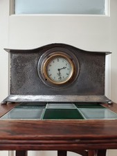 Arts & Crafts Tudric Liberty Pewter Mantel Clock Model 01126 Replaced movement