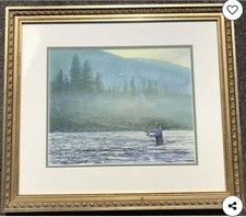 Framed Fly Fishing Scene