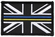 HM COAST GUARD UNION JACK BADGE VELCRO® BACKED THIN BLUE/YELLOW LINE
