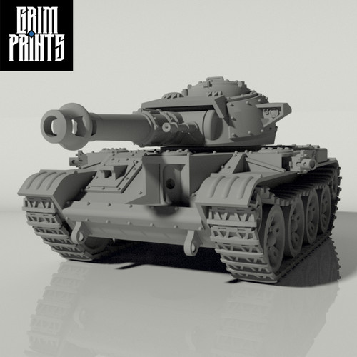 Grim main battle tank - battle,