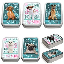 Personalised tobacco tin dog - tin,