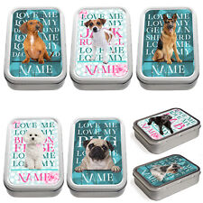 Personalised Tobacco Tin Dog Breed 2oz Smoking Baccy Strage Pill Box Pet Treat