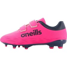 O'Neills Infants Zenith Firm Ground Vel Football Boots - Pink/Navy / UK11