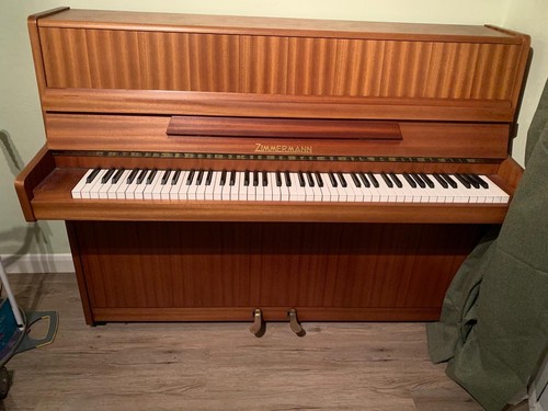 Zimmermann upright piano with - piano,
