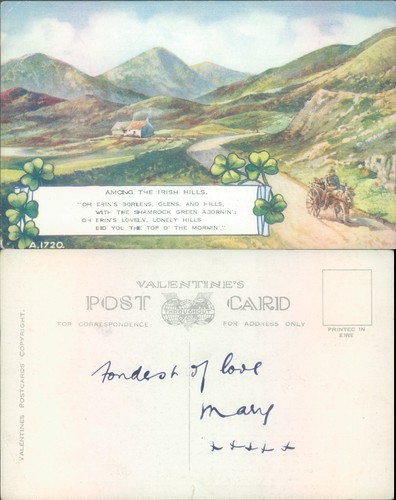 Irish hills with cart and