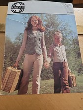 Vintage Sirdar 4293 Aran Waistcoat 24 - 30" Knitting Pattern Using 4/5mm Needles