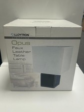 Brown Faux leather table lamp - 2Pack