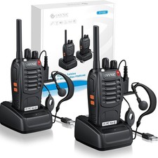 eSynic Professional Walkie Talkies Rechargeable Walkie Talkies for Adults Clear