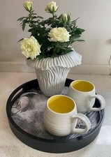 Round Black Swan Design Vanity Jewellery Decorative Drinks Coffee Table Tray