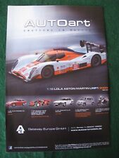 AUTOART EMOTIONS IN MOTION LOLA ASTON MARTIN LMP1 MODEL 2009 ADVERT A4 FILE 7
