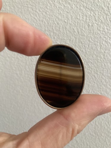 Old silver and - , agate