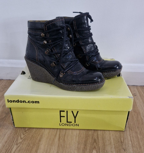 Fly london patent boots size - boots,