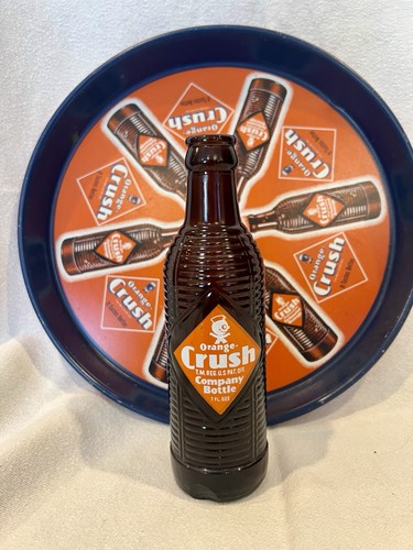 Orange crush soda tin - tin, serving