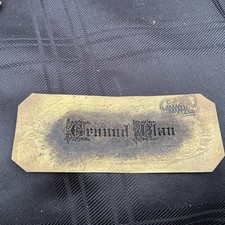 ANTIQUE VICTORIAN BRASS  DRAWING PLATE STENCILS