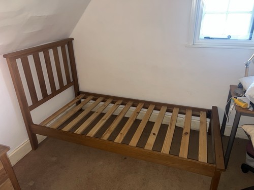 Solid oak single - solid, frame